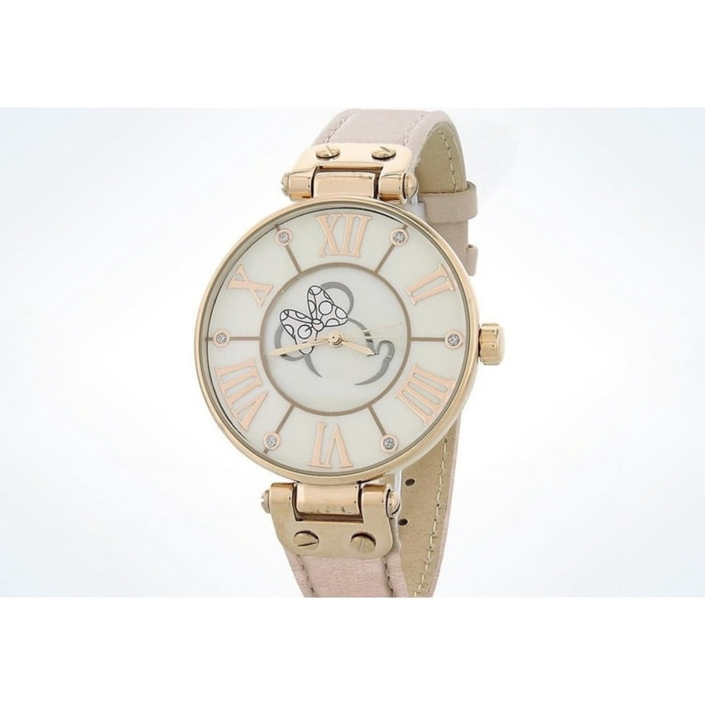 Disney Parks Pink Minnie Mouse Leather Watch by Sutton